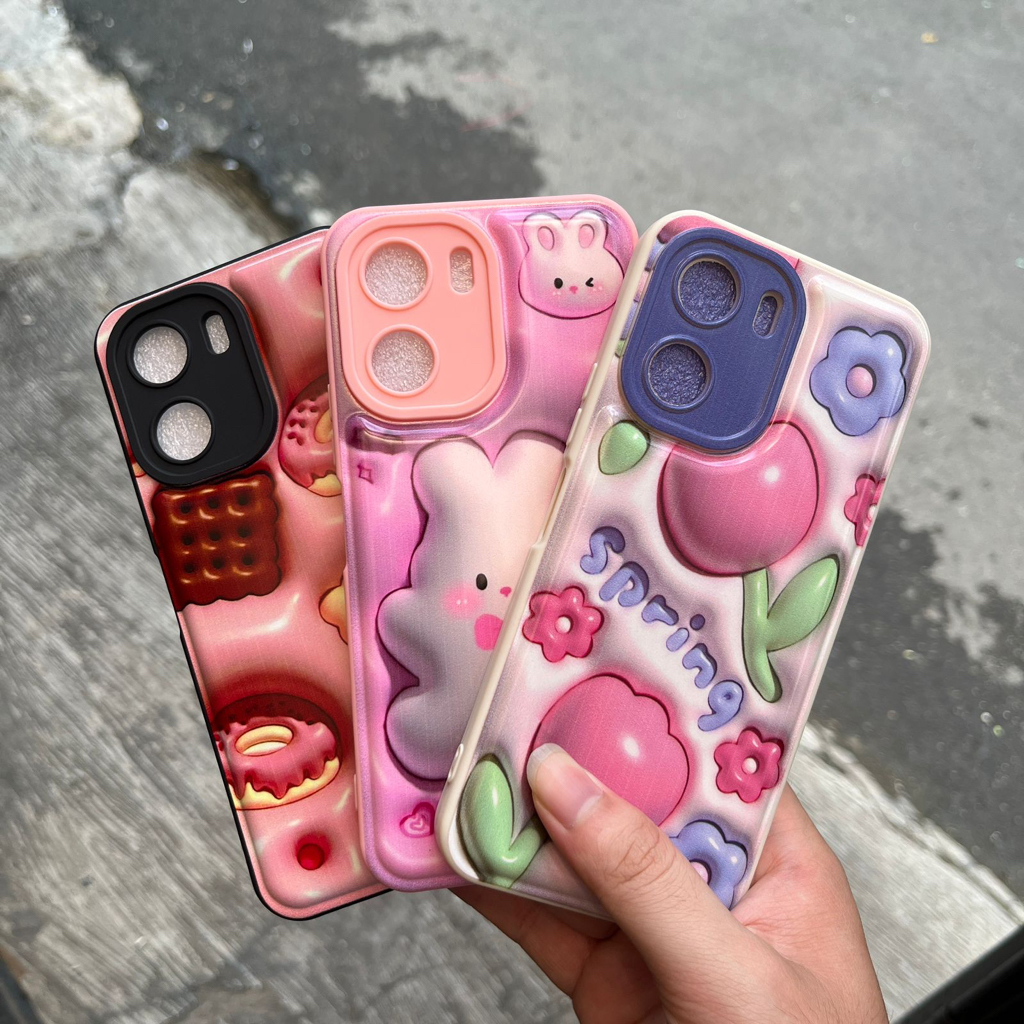 Case Motif Cookies 3d For Oppo A5S A15 A16 A3S A31 A53 A54 A1K A17 A57 A77S