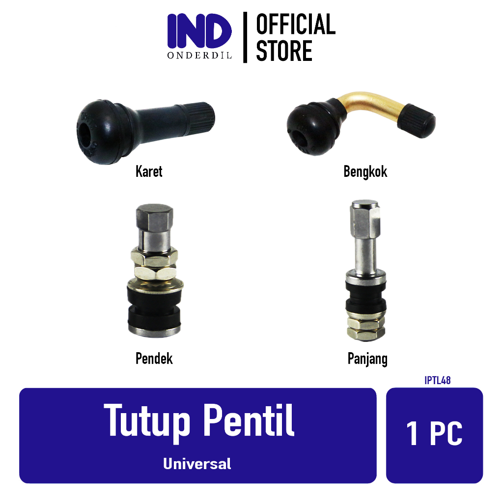 IND Onderdil Pentil Ban Tubeless-Tube Less-Tubles-Tubless Panjang Motor Mobil