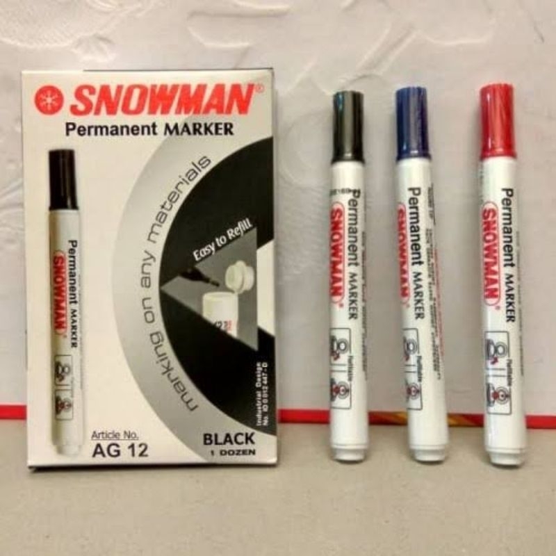 

[ 1 LUSIN ] SPIDOL AG-12 SNOWMAN PERMANENT MARKER / SPIDOL SNOWMAN