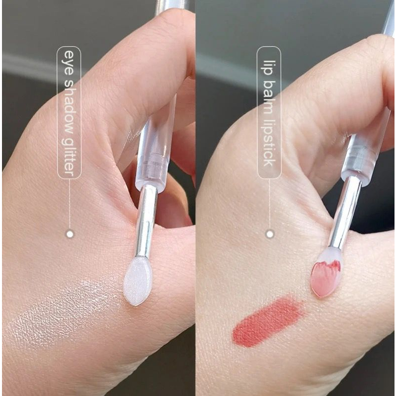 GP Kuas Bibir Silikon Serbaguna / Kuas Lipstik Lembut dengan Penutup