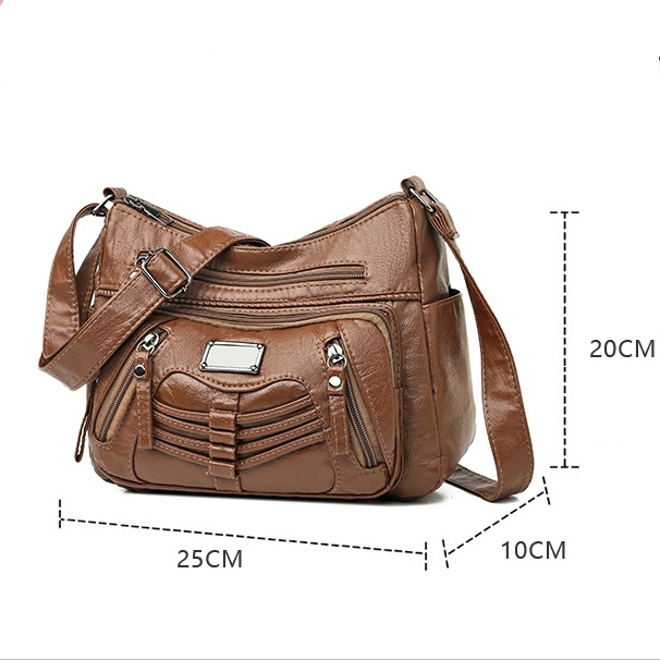 HANAMI Tas Selempang Wanita Kulit Premium Korea Coklat Crowley TA803B7 Shoulder Bahu Sling Bag Branded Batam Cewek Kekinian Remaja Murah Fashion Terbaru