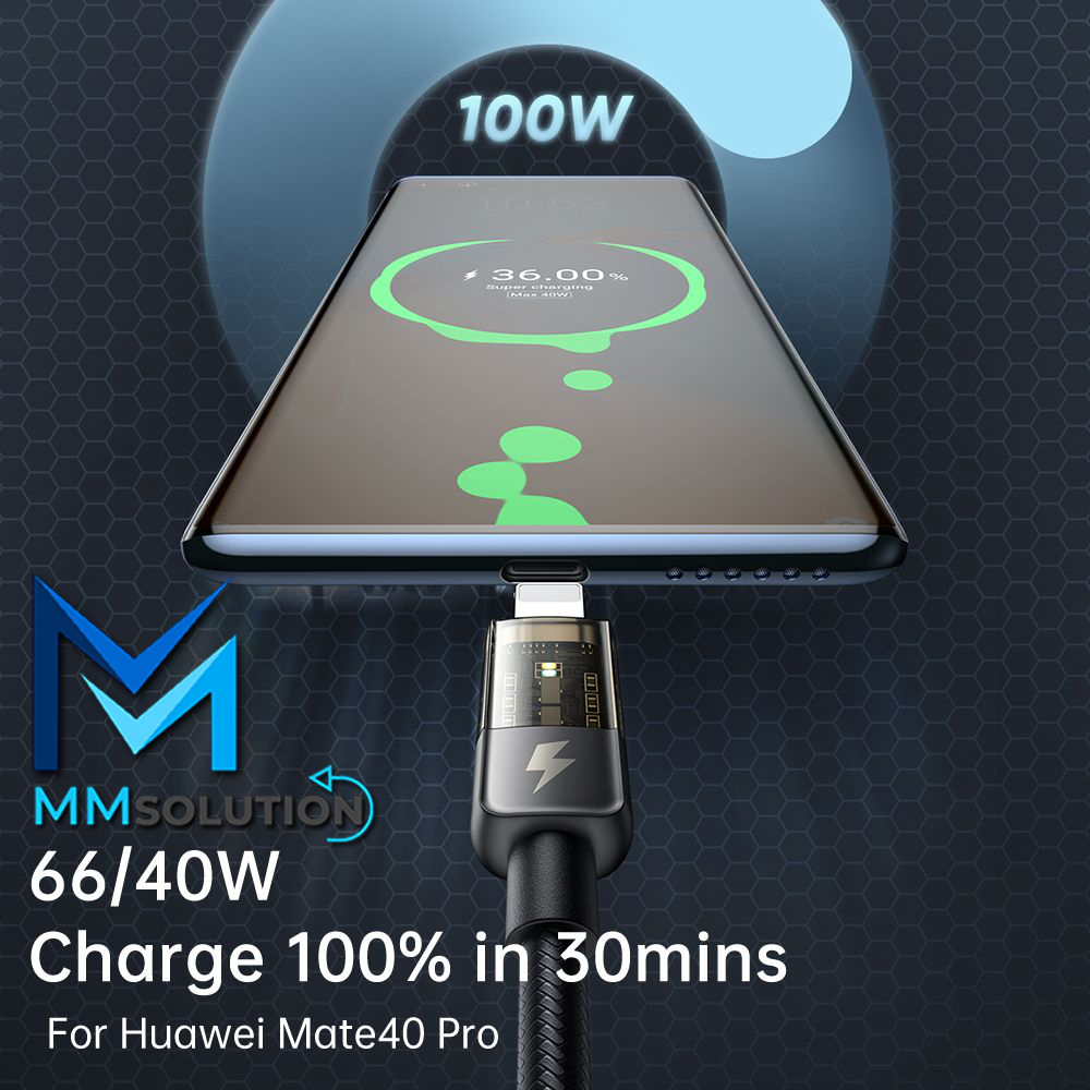 MCDODO CA-3150 Kabel Transparent Auto Power Off Type C Fast Charging