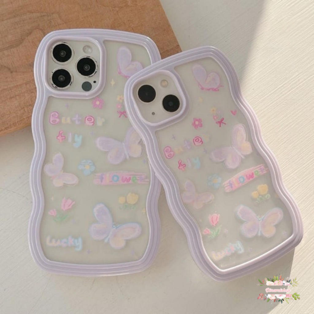 CUSTOM SOFTCASE WAVE GELOMBANG CLEAR CUSTOM BUTTERFLY FOR SAMSUNG J2 PRIME A02S A03S A03 CORE A04 A0