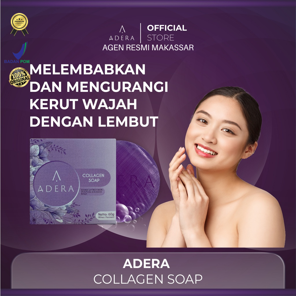 Adera Sabun Colagen Pemutih Badan Sabun Mandi Dan Wajah Collagen Soap Membantu Menyembuhkan Bekas Lu