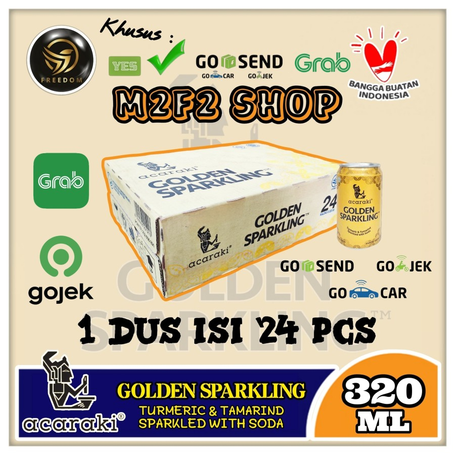

Acaraki Golden Sparkling Soda Kaleng - 320 ml Kemasan Karton (Gosend/Grab)