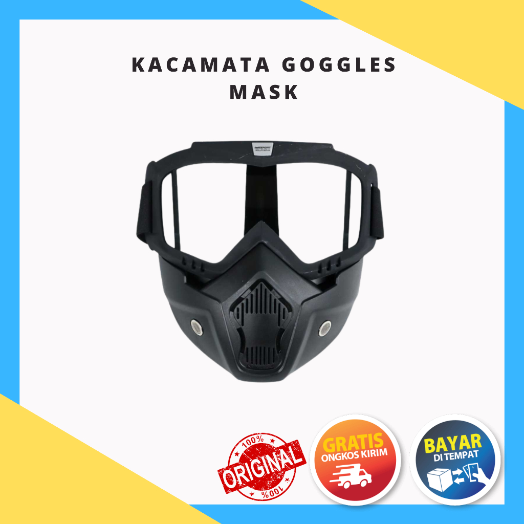 Kacamata Goggles Mask Motor Retro Windproof - MT-04