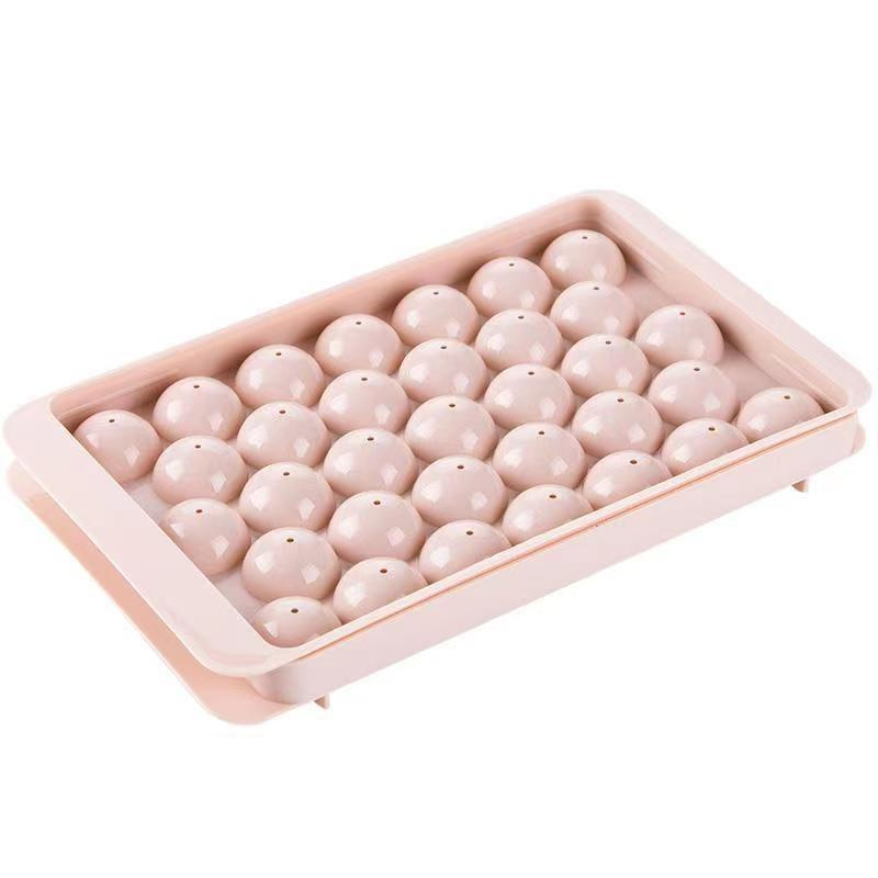 Cetakan Es Batu Bulat Cetakan Puding Jelly Bulat Sekat Cetak 33 Grid Ice Cube Tray Mold