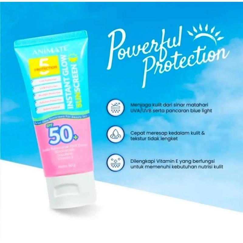 (*) ANIMATE INSTANT GLOW SUNSCREEN 5 PROTECTION