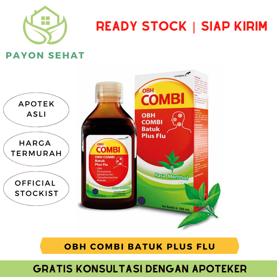 OBH COMBI BATUK PLUS FLU / MEREDAKAN BATUK, FLU, DEMAM