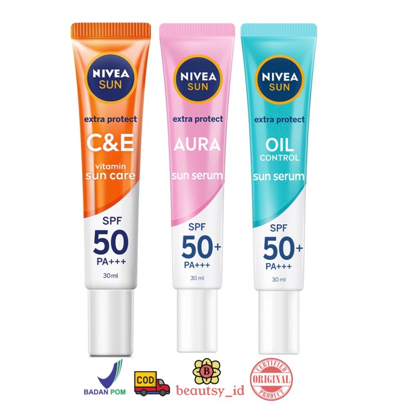 Nivea Sun Face serum Instant Aura C&amp;E Oil Control 30 ml - sunscreen sunblock sun protect spf uv COD