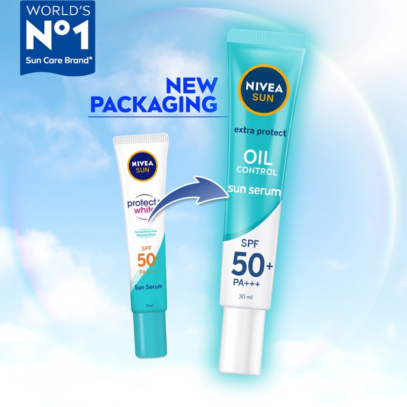 Nivea Sun Face serum Instant Aura C&amp;E Oil Control 30 ml - sunscreen sunblock sun protect spf uv COD