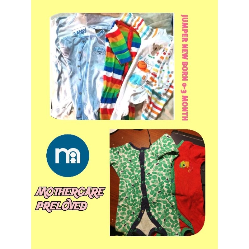 PIYAMA JUMPER MOTHERCARE ORI NEW BORN-3 BLN PRELOVED
