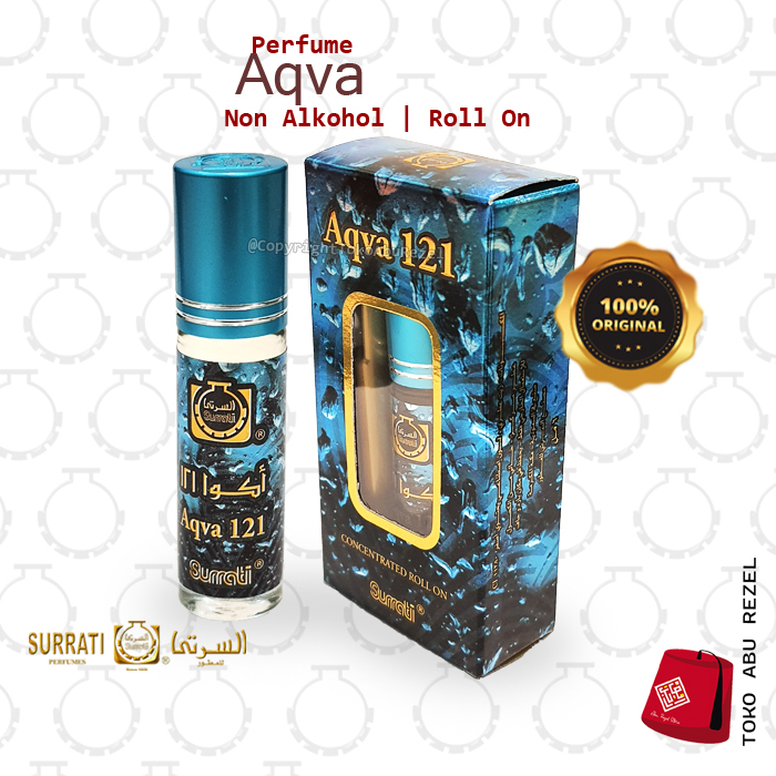 Parfum AQVA 121 6ml Roll On | Parfum Surrati | Bibit Minyak |  Surrati Perfumes| Original Product | Surrati Factory Holly Makkah KSA