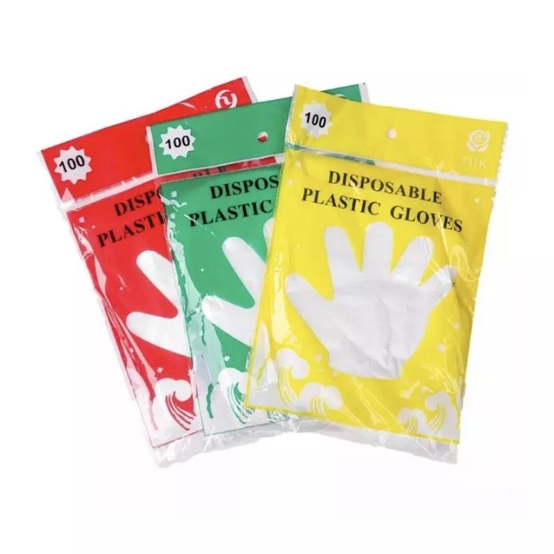 sarung tangan plastik isi 100 pcs/bks