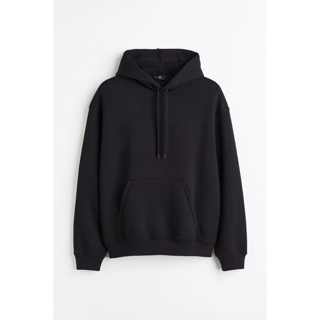 Hoodie H&amp;M Basic Black Sweater Hoodie Basic Polos HnM