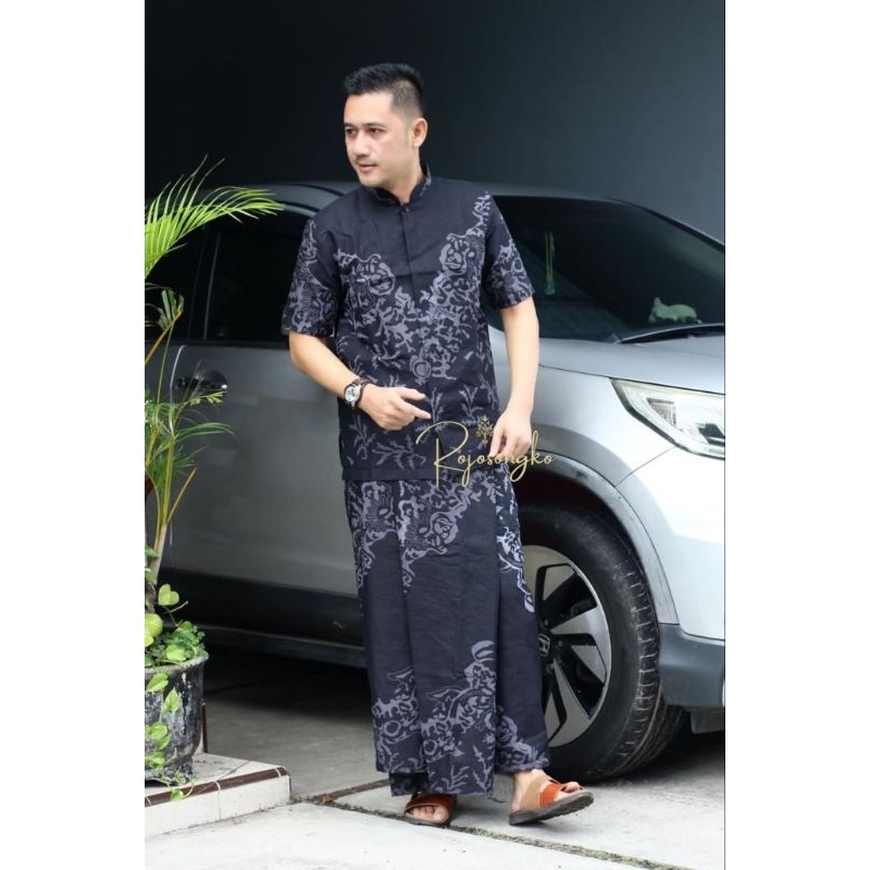 BATIK KOKO SETELAN SARUNG PANJAG PENDEK FULL FURING BAHAN KATUN