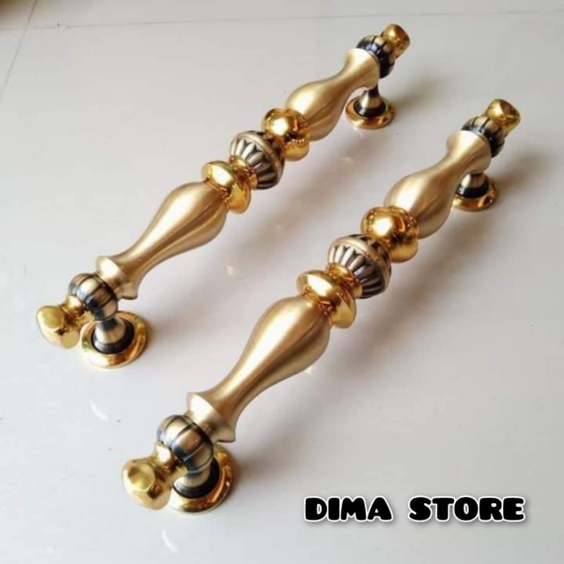 Pull Handle Kuningan Bima 40 Cm Pegangan Pintu Kupu Tarung Rumah Antik Kuat Dan Awet