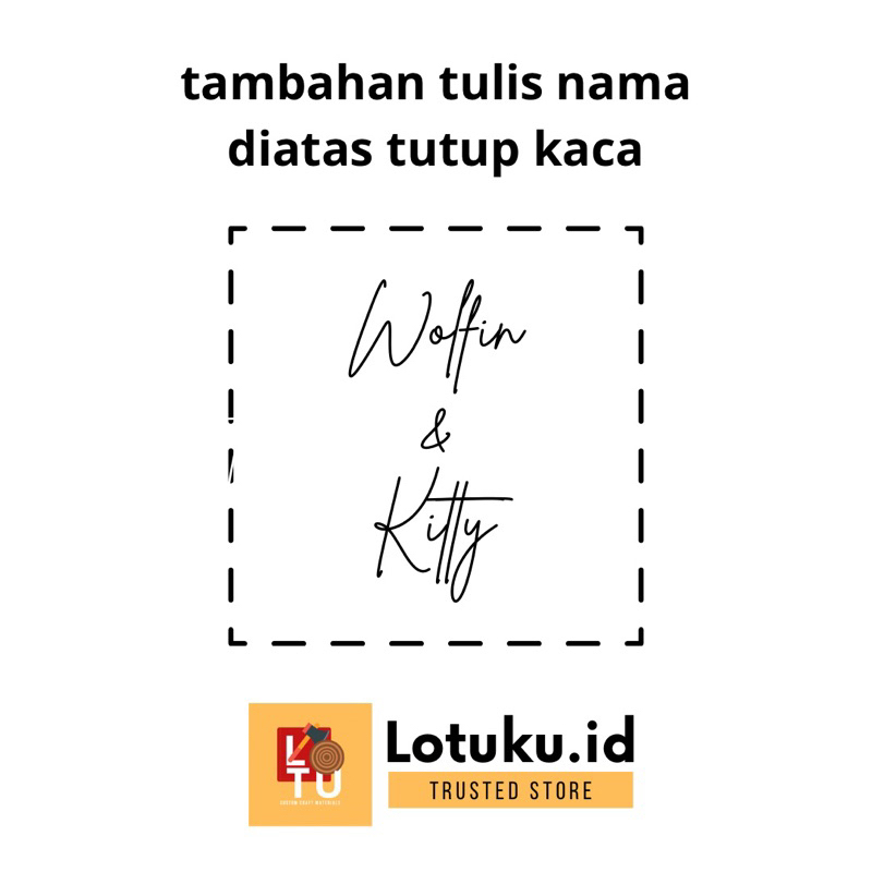 

tulis nama diatas tutup kaca akrilik