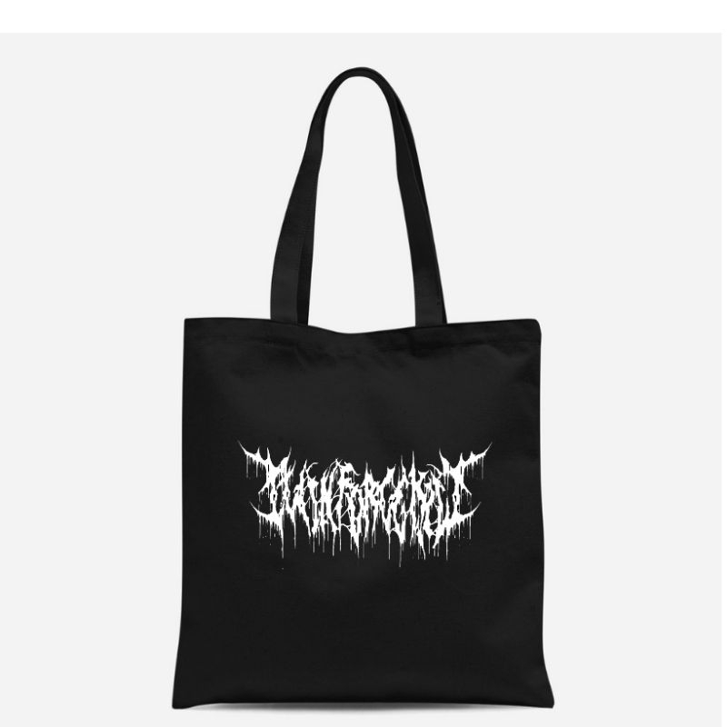 TOTE BAG KANVAS RESLETING BAND METAL JAKARTA TWIN FORCE KILL KEREN