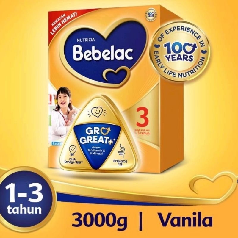 Bebelac 3 Vanilla / Madu 3000 gram 3000gr
