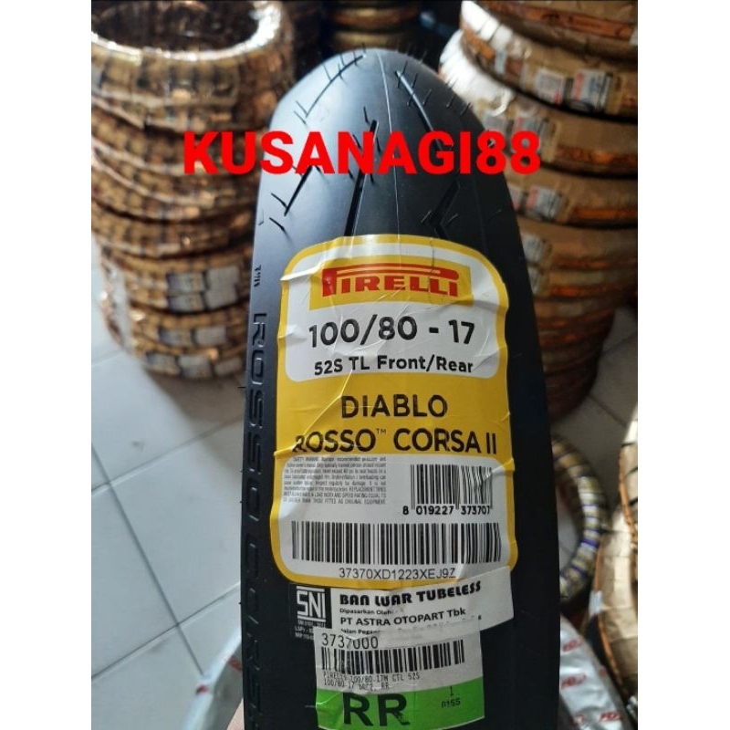 Ban Pirelli Diablo Rosso Corsa 2 100/80-17 Tubeless Soft Compound Racing Ninja RR NSR CBR SATRIA FU