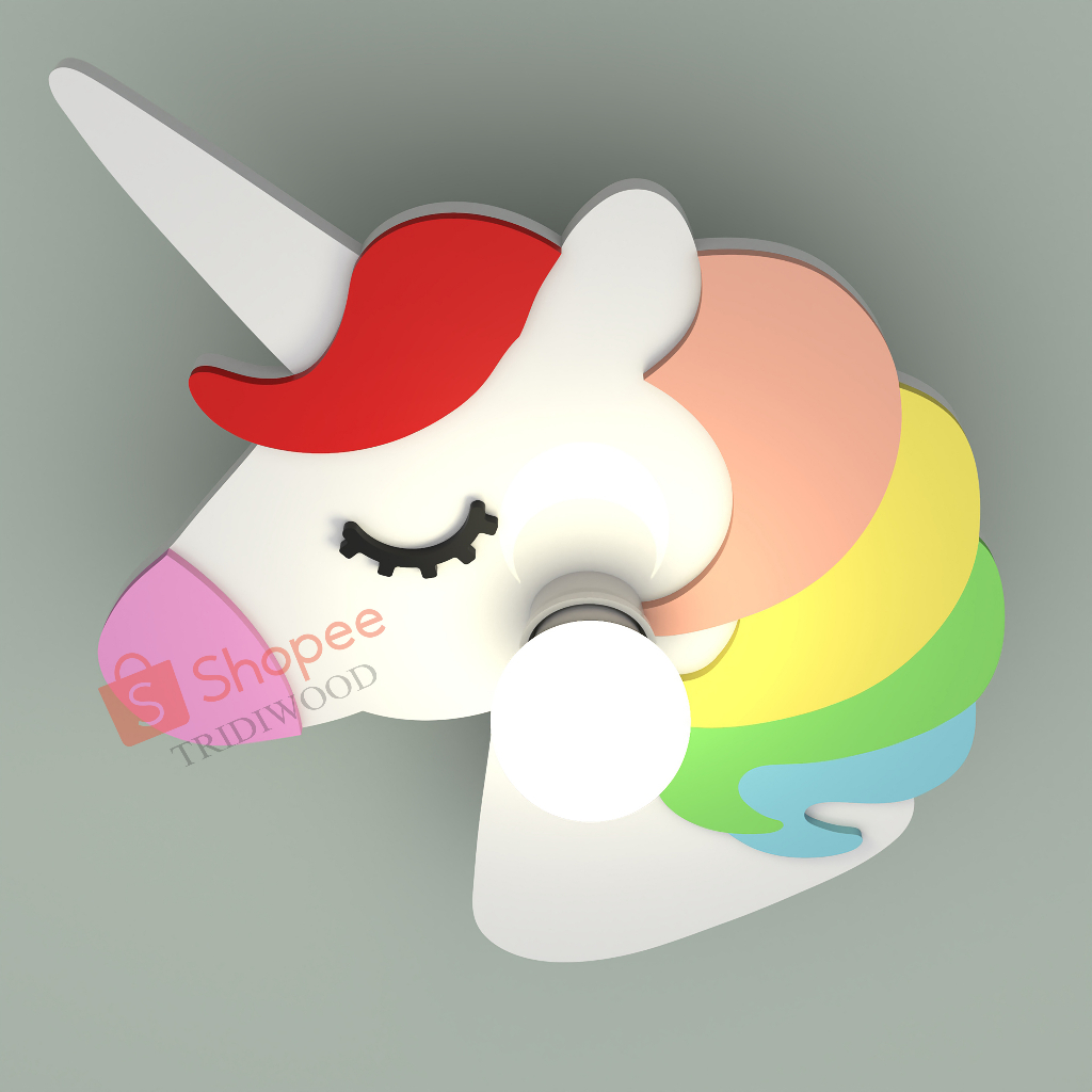 LAMPU UNICORN / LAMPU KAMAR ANAK / LAMPU PLAFON