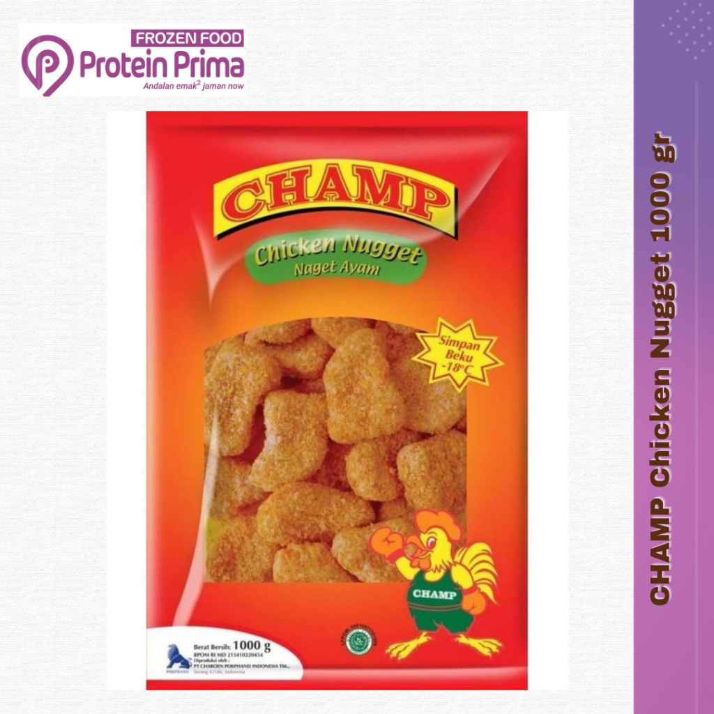 

CHAMP Chicken Nugget 1000gr, Naget Ayam CHAMP