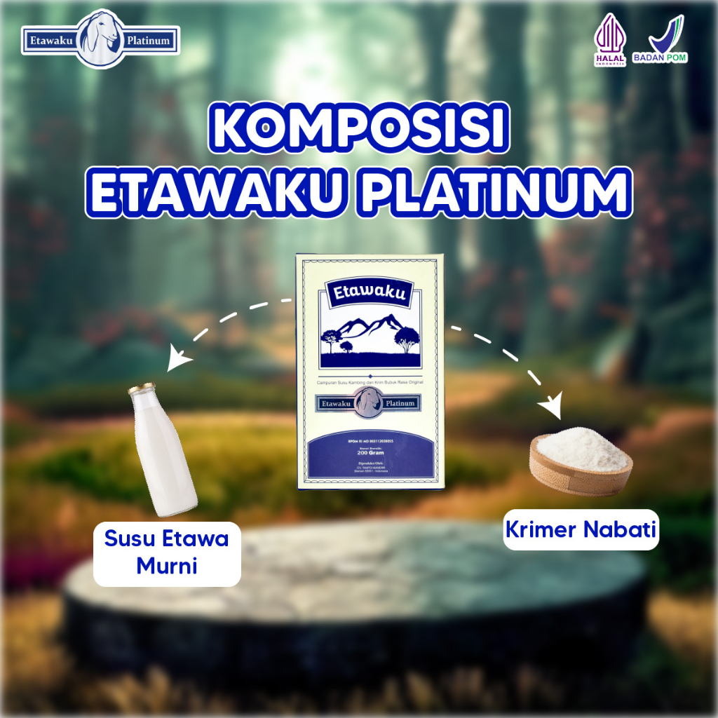 Susu Etawaku Platinum Original Bantu Atasi Masalah Pernapasan Tulang dan Sendi Paket 1 Box Isi 200gr