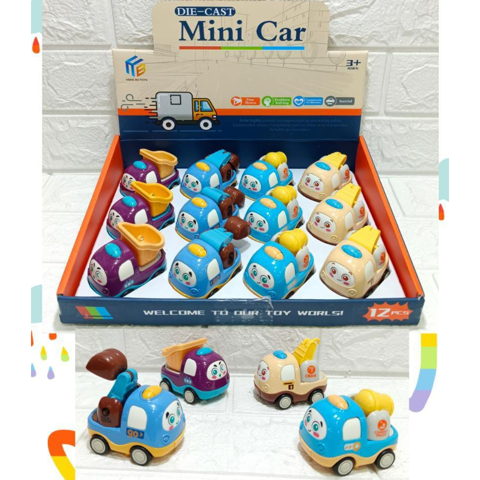 |TR| Mainan Mobil Inertia Mini Car [ Grub Truck &amp; Groub Mobil ] Bermacam Karakter  H22-1A