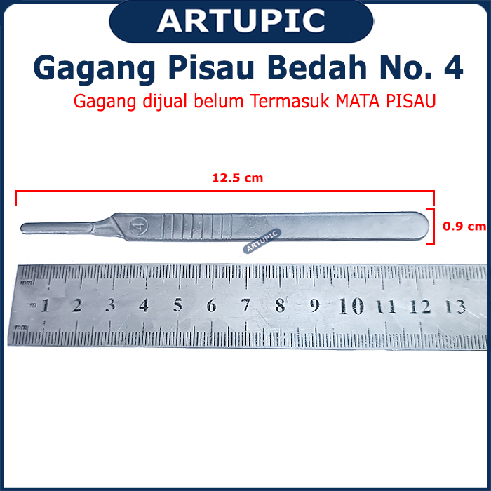 Gagang Pisau Bedah Nomer 4 Scaple Scalpel Handle Handel Operasi Kebiri