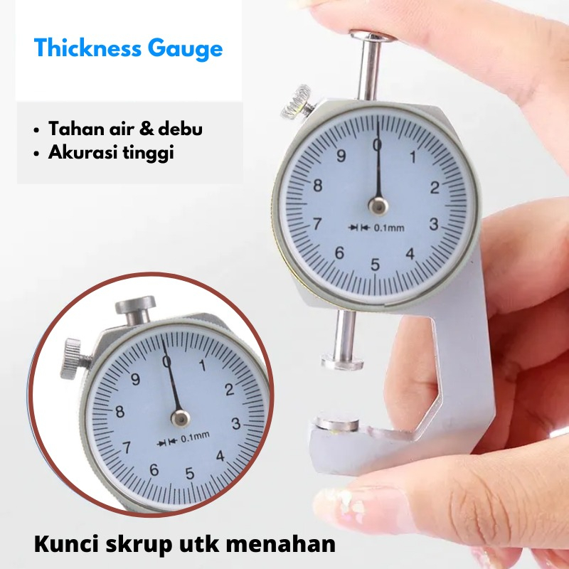 Analog Thickness gauge alat ukur ketebalan plastik plat kertas kardus [AUT]