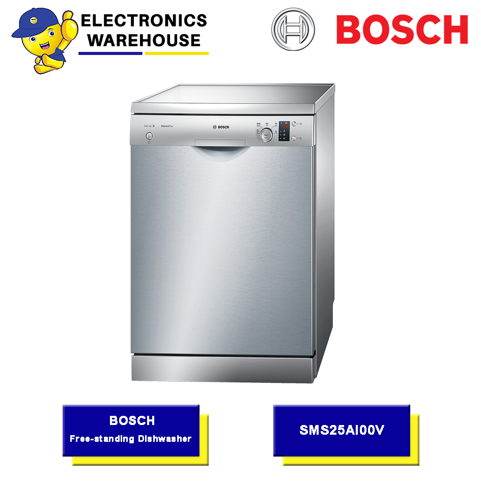 Bosch Free-standing Dishwasher 60cm SMS25AI00V Seri 2 Silver Inox