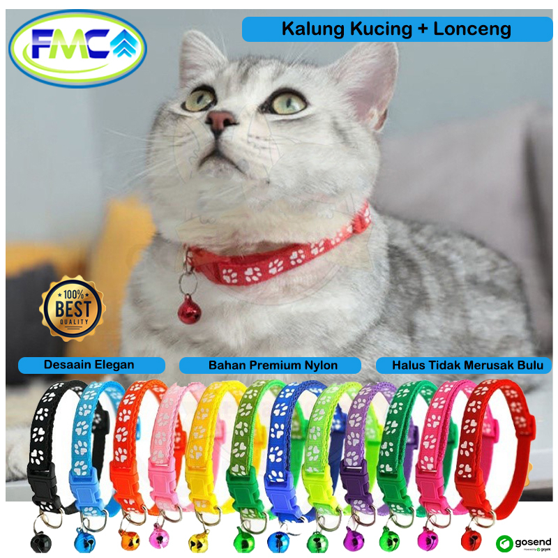 Kalung Kucing Lonceng Warna Tali Leher Anjing Cat Motif Aksesoris Hewan Peliharaan Pet Collar Murah