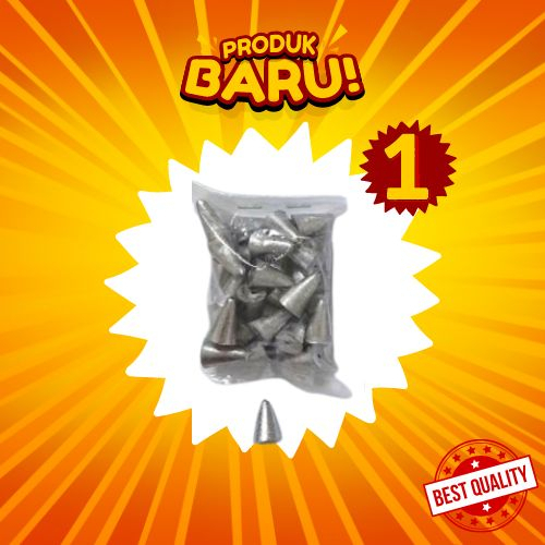 Timah Pancing Kerucut Per Kantong Timah Pancing PerKantong No 1, 2 , 3 Terlaris