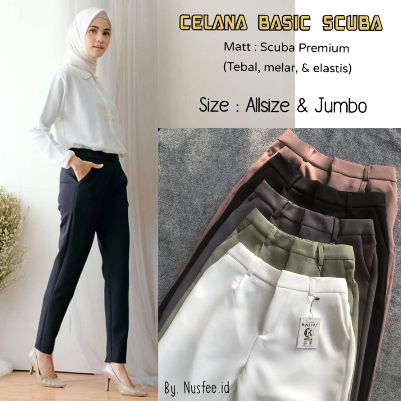 CELANA PENSIL SCUBA - BASIC PANT SCUBA PREMIUM JUMBO