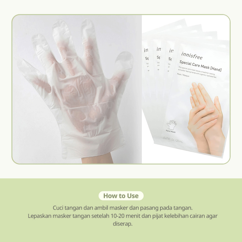 Innisfree Special Care Mask Hand 20ml - Masker Tangan untuk Melembapkan dan Menghaluskan