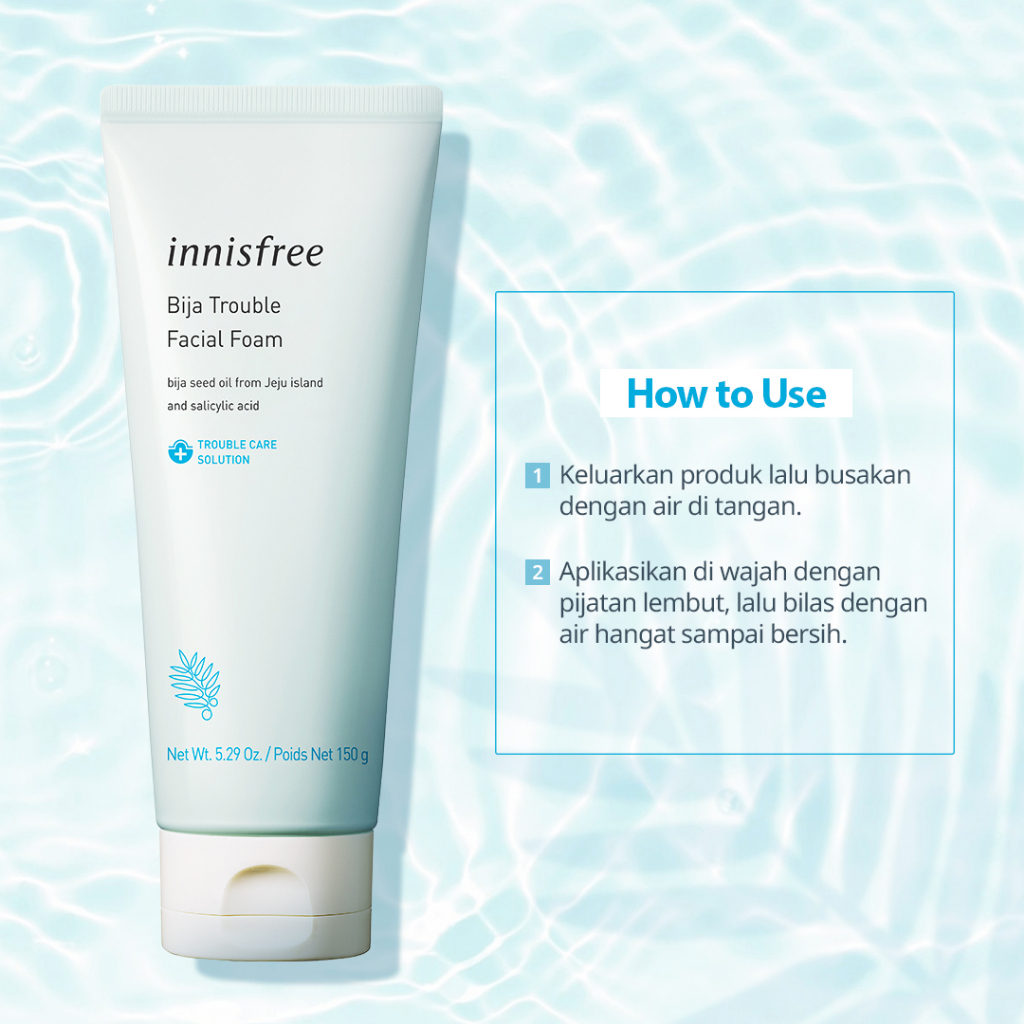 Innisfree Bija Trouble Cleansing Foam 150g / Acne Care Facial Foam