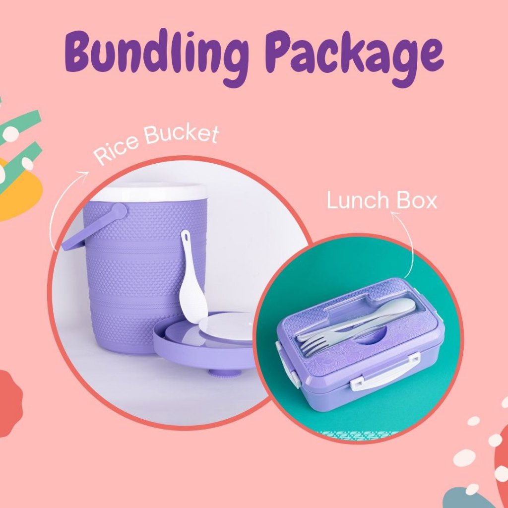 Paket Bundling Hemat Rice Bucket 17 L Tri J