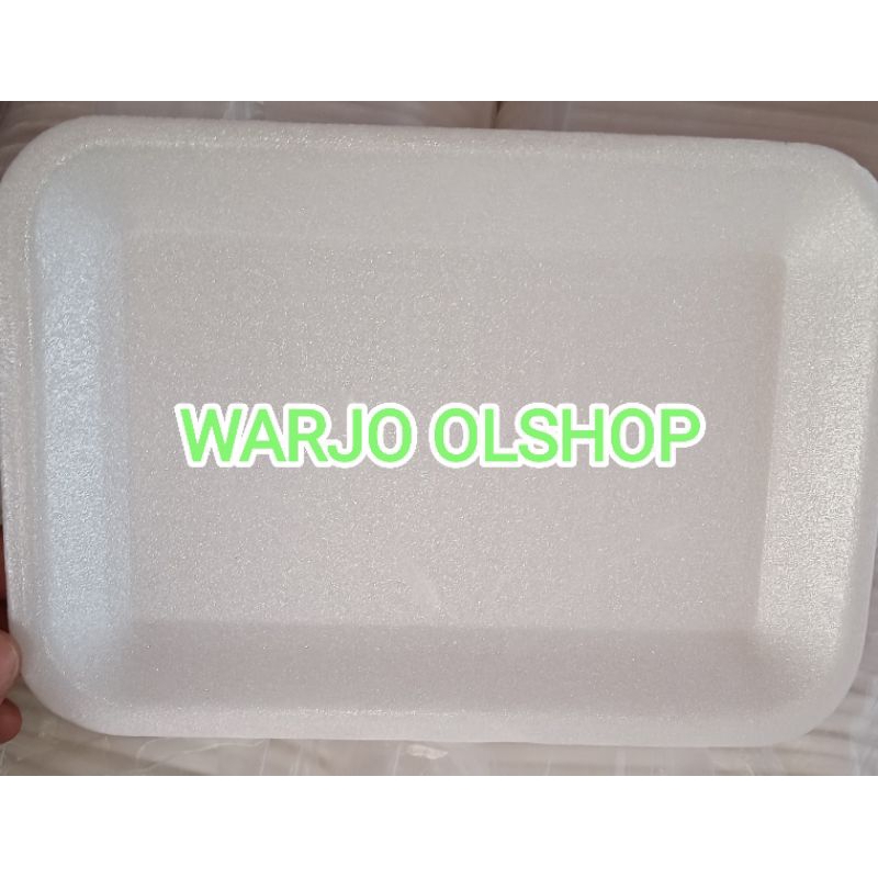 styrofoam foam tray uk 04 P16cmxL12cm*harga untuk 25pcs*cocok untuk semua jenis makanan, buah buahan