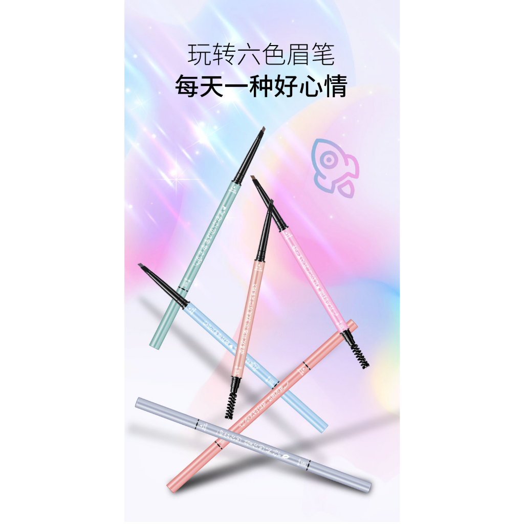 LM 838-Pensil Alis Eyebrow Geometry Color Double Head 1 Set 6 PCS