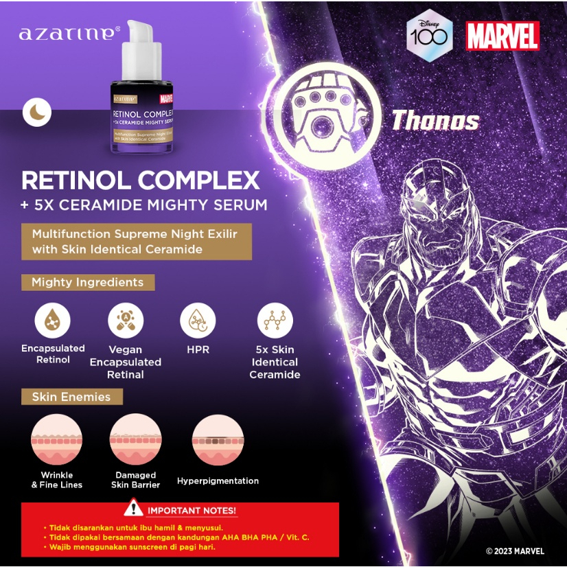 Azarine x Marvel Serum New Niacinamide 10% | Vitamin C 10% | Retinol Complex | PHA 10% + Asthaxantin Hilarious