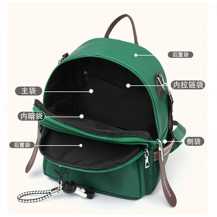 BJ57906 - BLACK/BROWN/GREEN/RED - TAS RANSEL WANITA FASHION IMPORT MODIS ELEGAN TERMURAH TERLARIS TERBARU BAGSTORE JAKARTA TAS BATAM CR7906