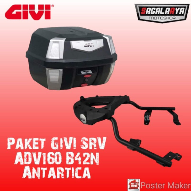 Paket Givi SRV ADV 160 B42N Antartica Box Only Tanpa Baseplate MP70