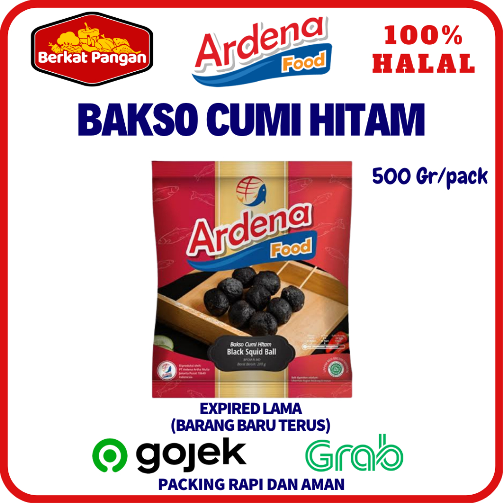 Ardena Food Black Squid Ball (Bakso Cumi Hitam) 500gr