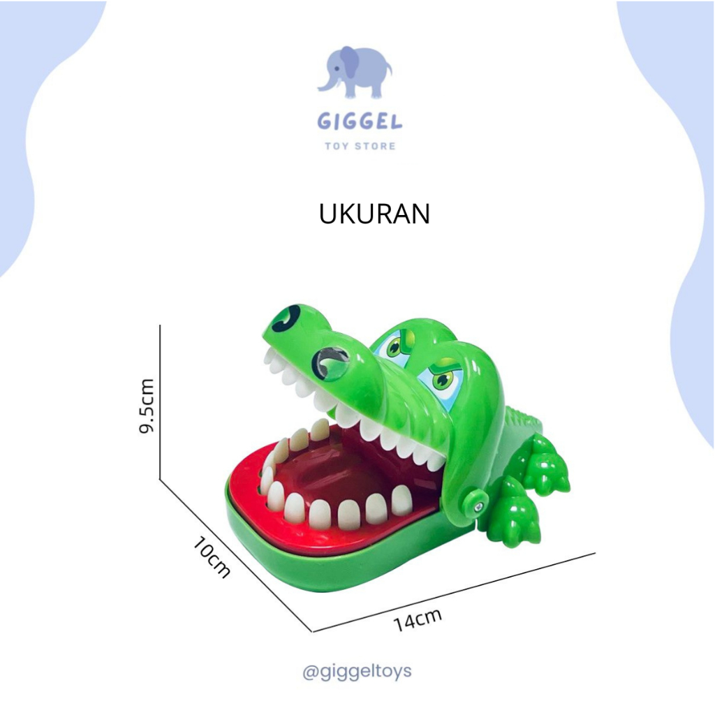 [ Giggel ] Mainan Anak Buaya Gigit / Mini Crocodile Dentist / Mainan Gantungan Buaya Gigit Mini