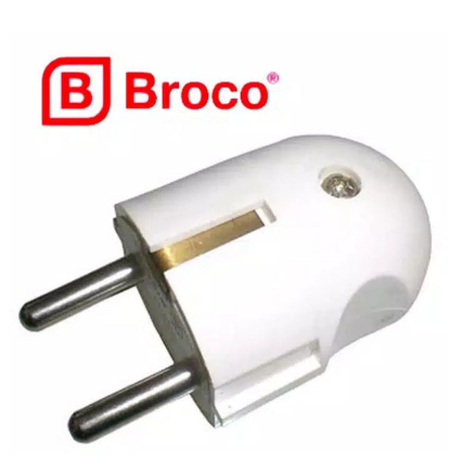 BROCO STEKER ARDE / 2P PUTIH / Colokan Listrik / Steker Broco / BROCO Steker Arde Putih GROSIR