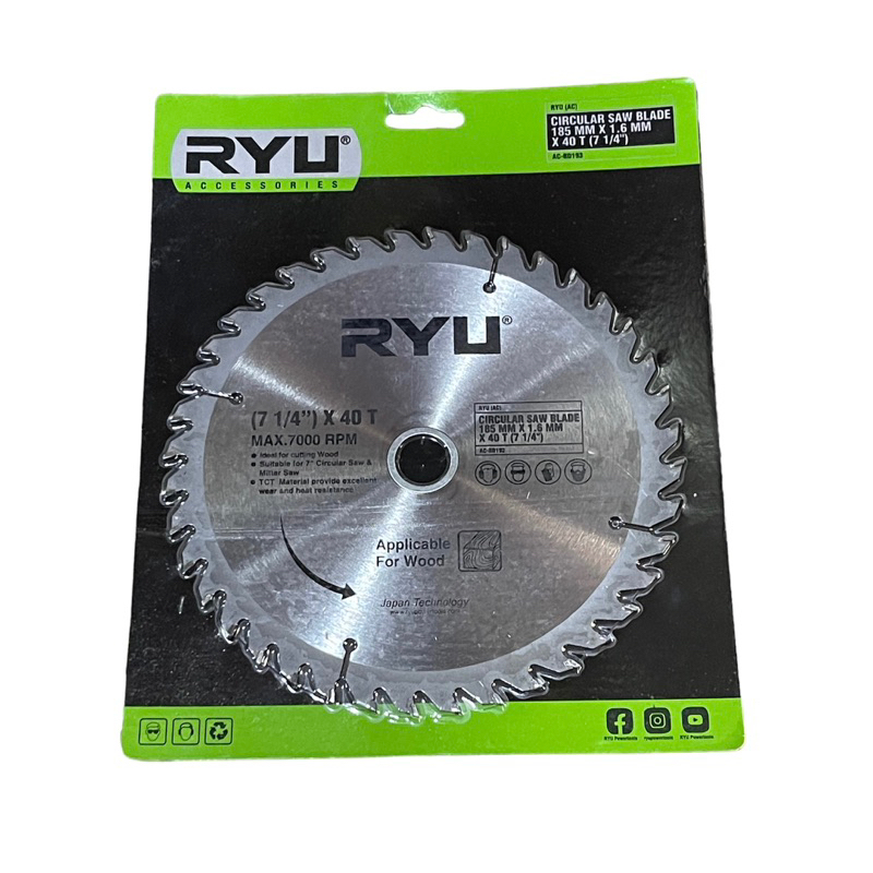 MATA CIRCULAR SAW 7inch RYU MATA POTONG KAYU