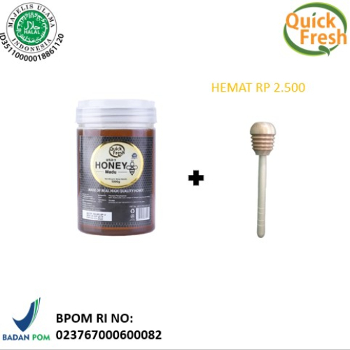 

[FREE HONEY DIPPER 13.8cm] Quick Fresh Honey / Madu 1kg Bucket