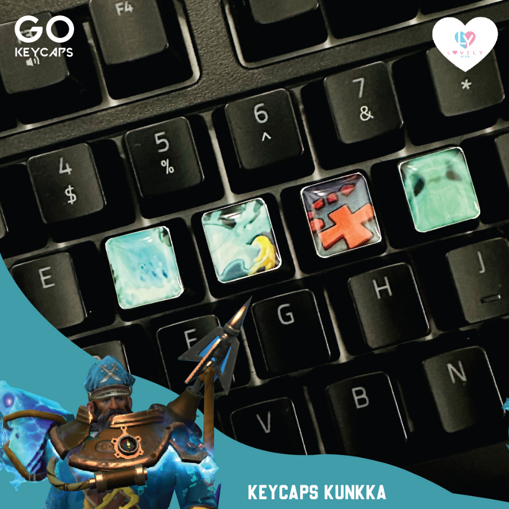 Keycaps PBT Dota 2 Kunkka Ability | GO KEYCAPS