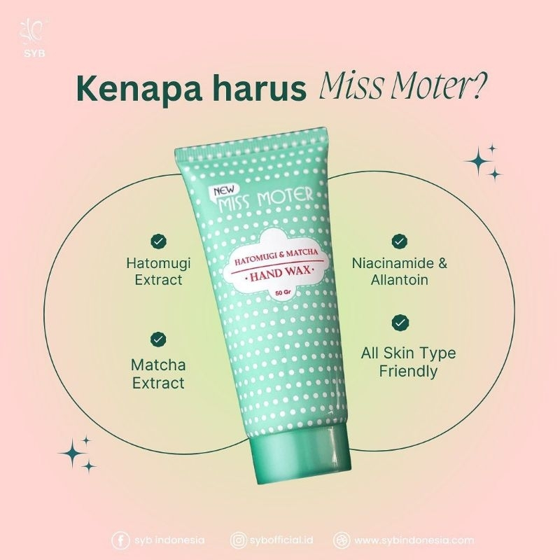 Qeila - Miss Moter Mactha &amp; Hatomugi Hand Wax Original Product By SYB | Ready Stock